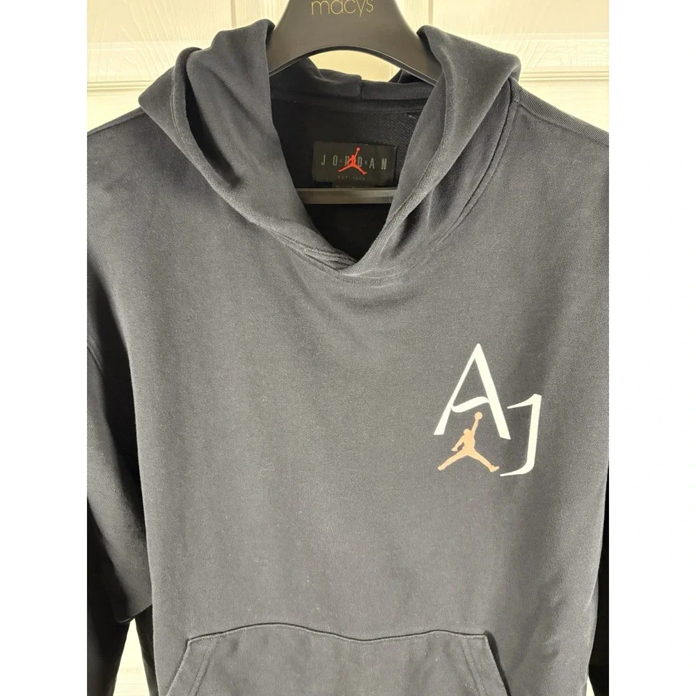Nike Air Jordan Sport DNA Graphic Print Hoodie Sweatshirt Black Men's Size XXL